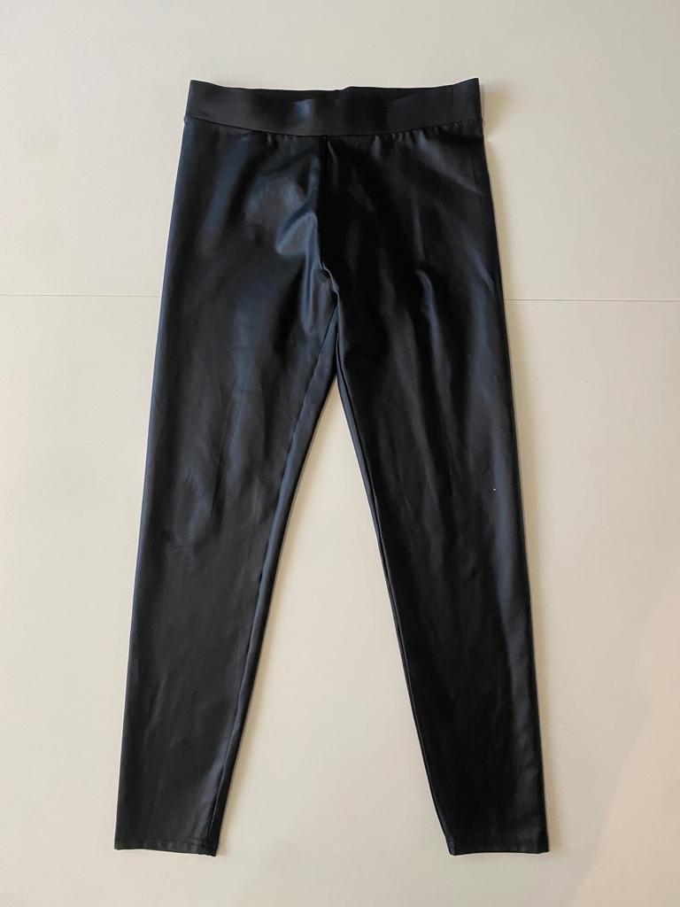 Leggins de vinipiel negros, Talla M, Mujer
