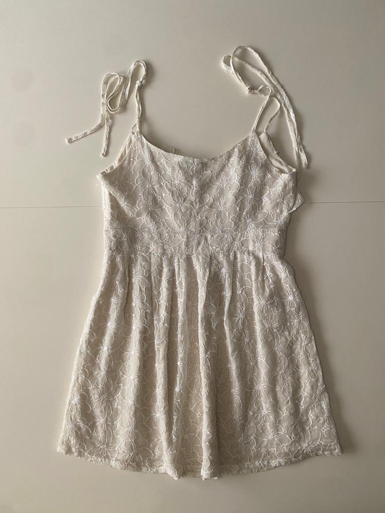 Vestido tirantes de encaje, Talla L, Mujer
