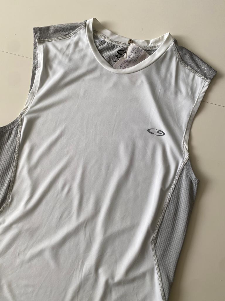 Playera deportiva blanca, Talla S, Hombre