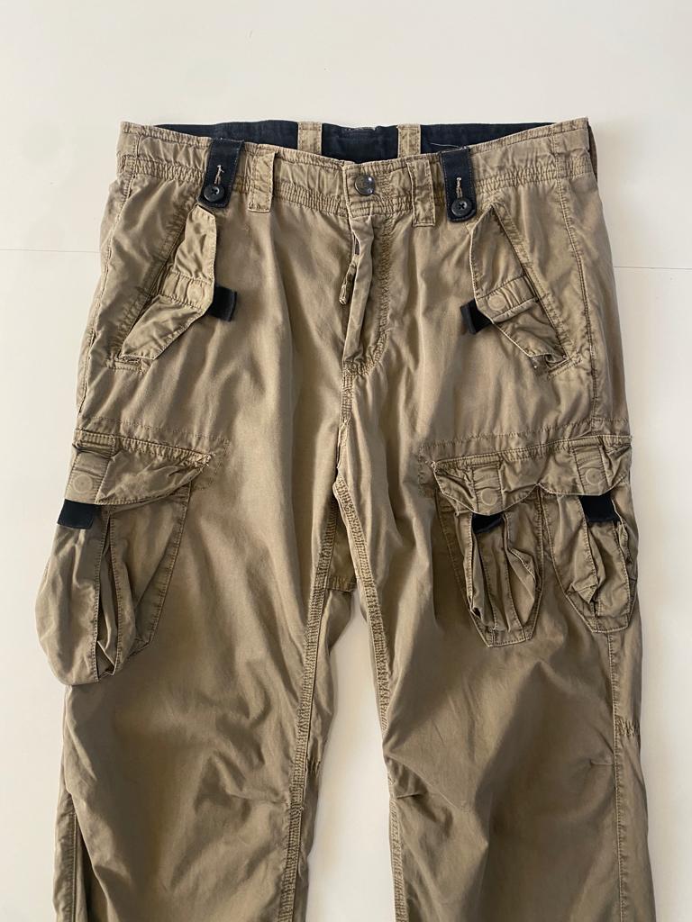 Pantalones tipo cargo cafe, Talla 30 Long, Hombre
