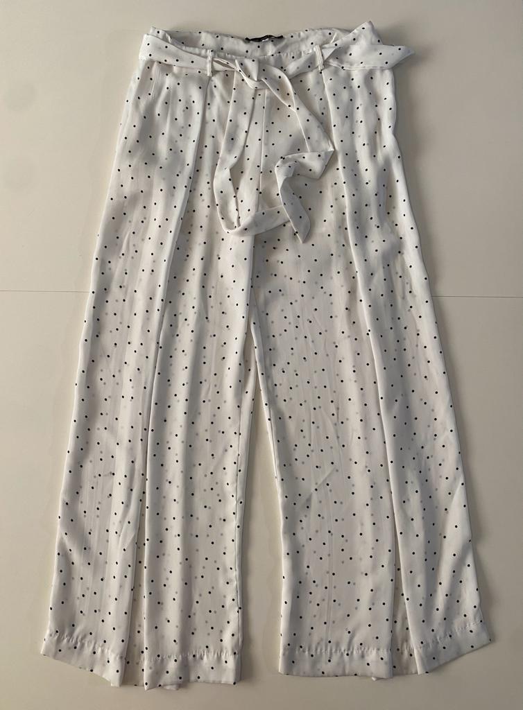 Pantalones anchos de lunares, Talla L, Mujer