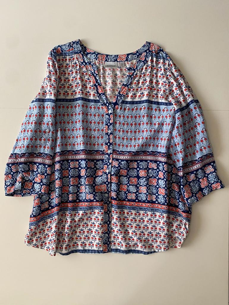 Camisa estampada, Talla XXL, Mujer