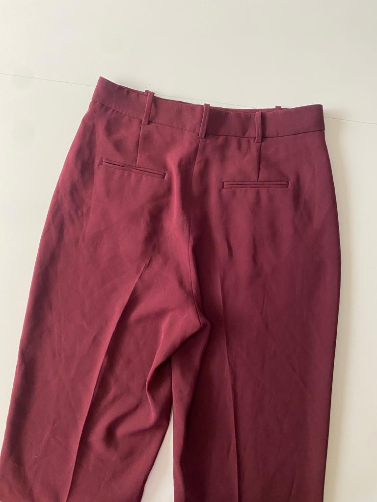 Pantalones de vestir guindos, Talla L, Mujer