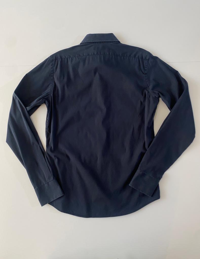 Camisa negra super slim fit, Talla S, Super Slim Fit, Hombre