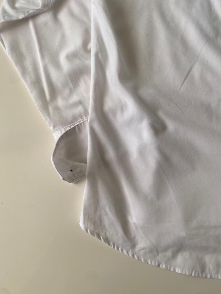 Camisa de smoking blanca, Talla 38, M, Hombre