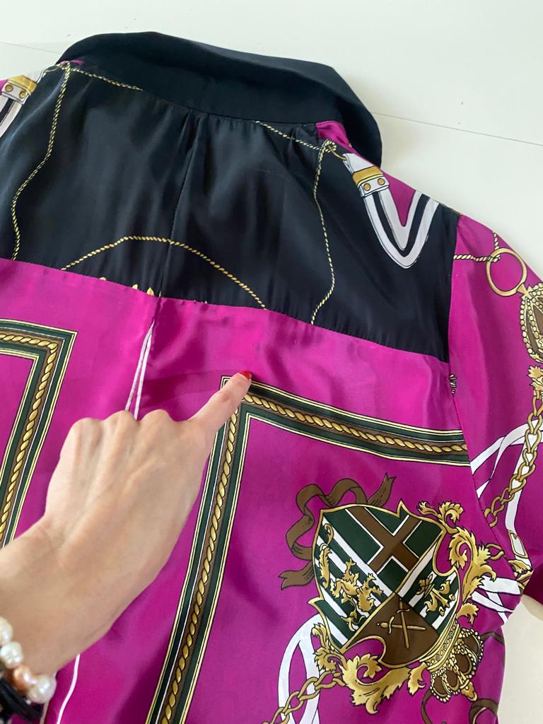 Camisa estampada cadenas, Talla M/L, Mujer