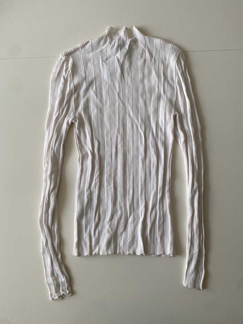 Blusa acanalada, Talla S, Mujer