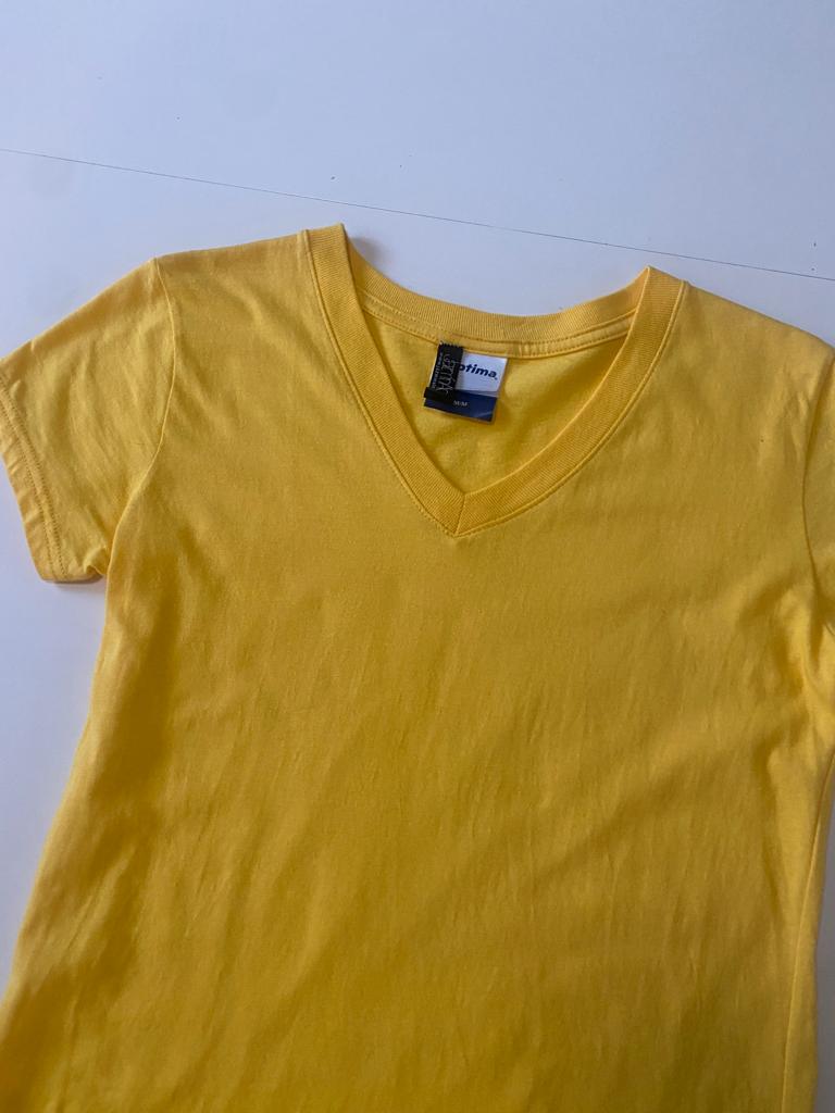 Playera basica amarilla, Talla M, Mujer