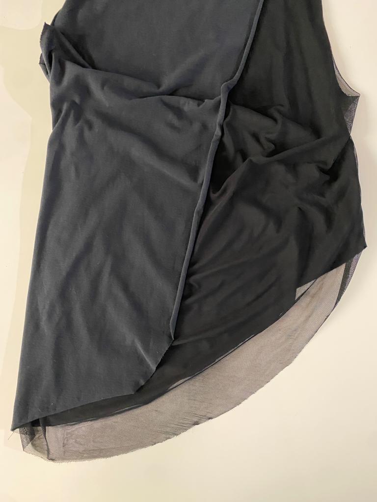 Playera asimetrica con mesh, Unitalla, Unisex