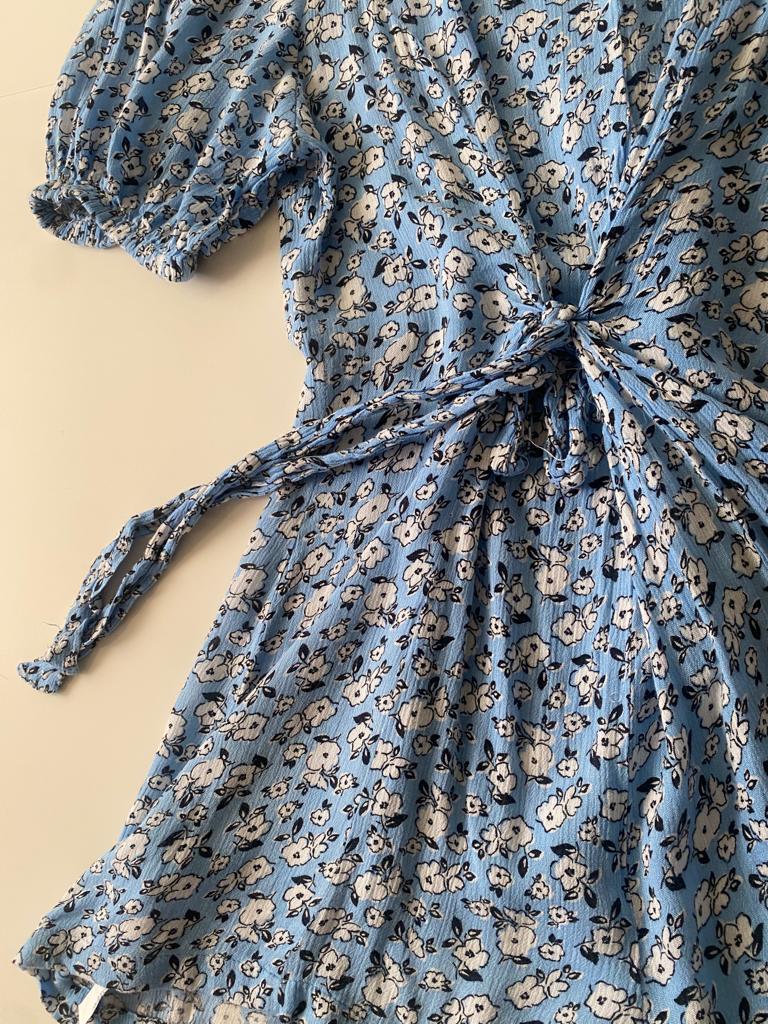 Jumper celeste estampado, Talla XS, Mujer