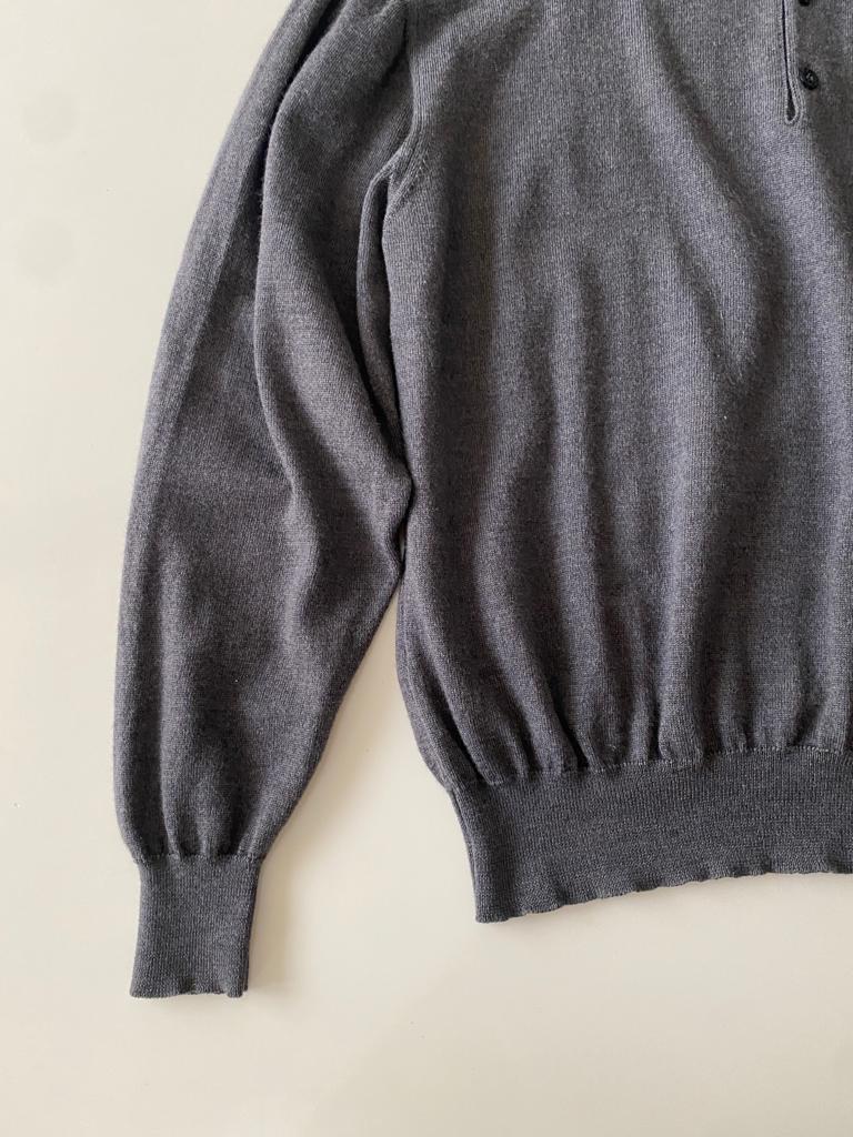 Polo gris de lana, Talla M, Hombre