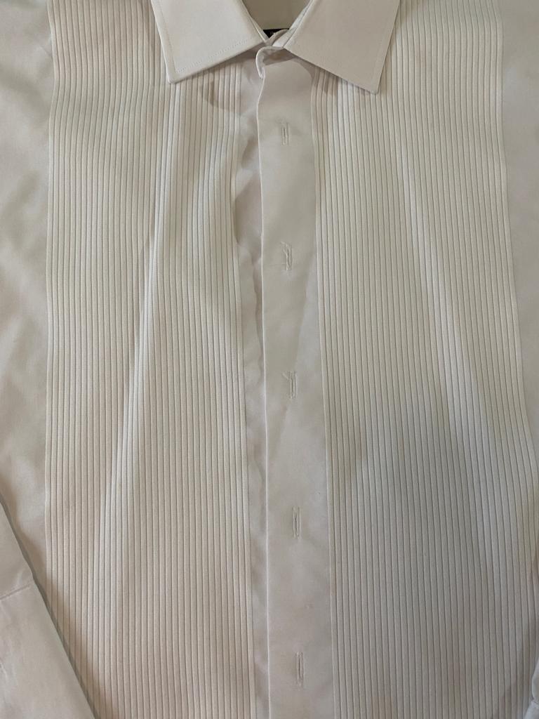 Camisa de smoking blanca, Talla Cuello 16.5, Manga 32, Hombre