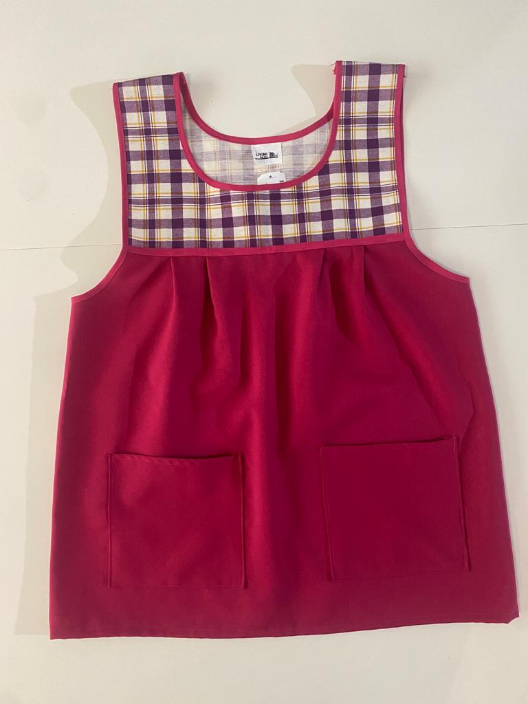 Mandil rosa, Unitalla, Mujer