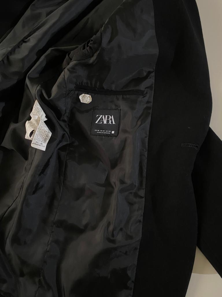 Blazer de 1 botón negro, Talla 48Mx, 38Usa, 48Eur, M Slim, Hombre