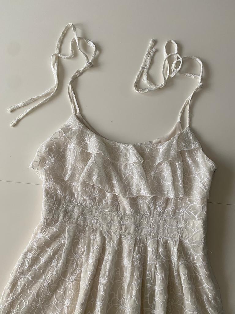 Vestido tirantes de encaje, Talla L, Mujer