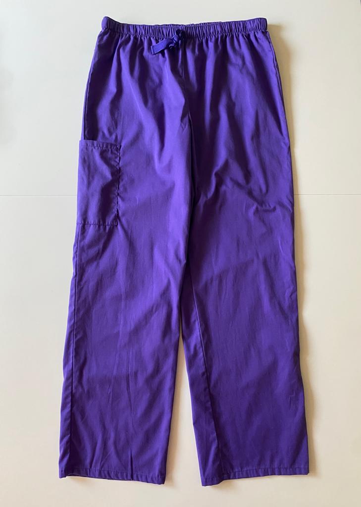 Pantalones medicos morados, Talla XL, Mujer