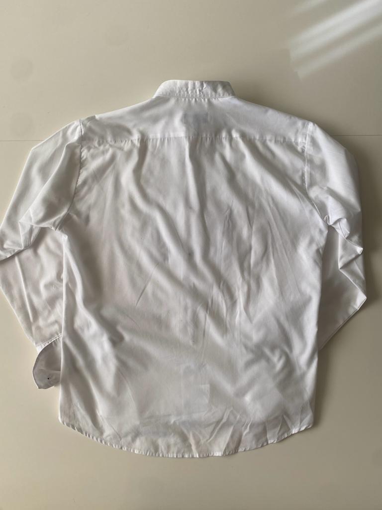 Camisa de smoking blanca, Talla 38, M, Hombre