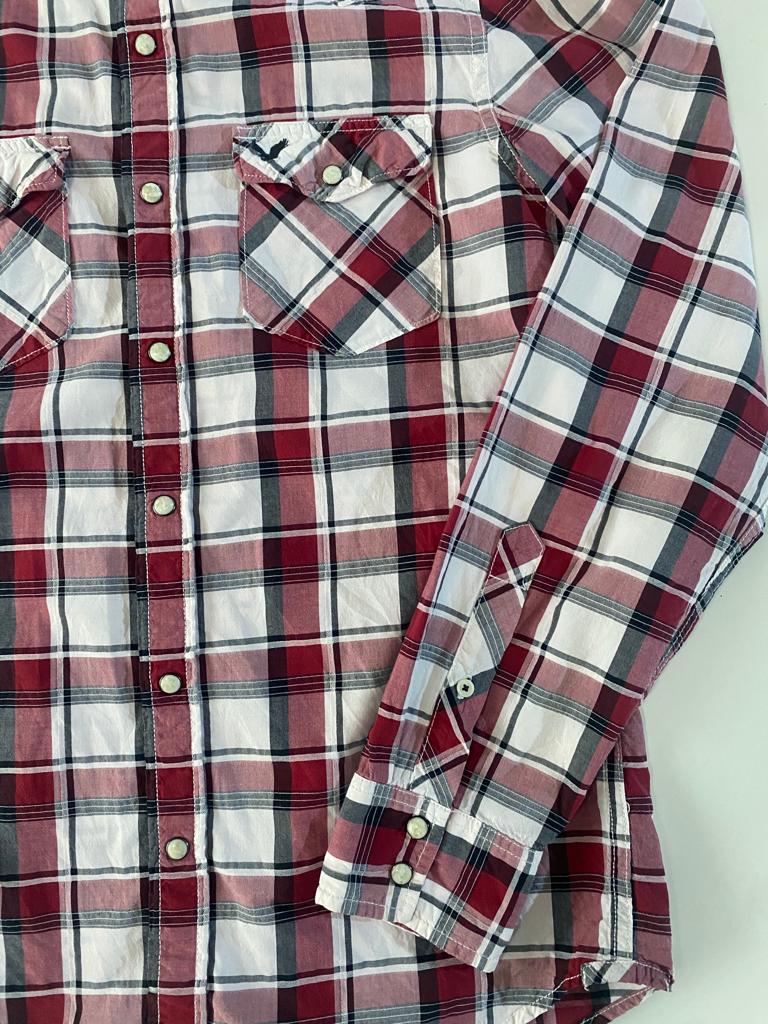 Camisa vaquera cuadros, Talla S, Hombre