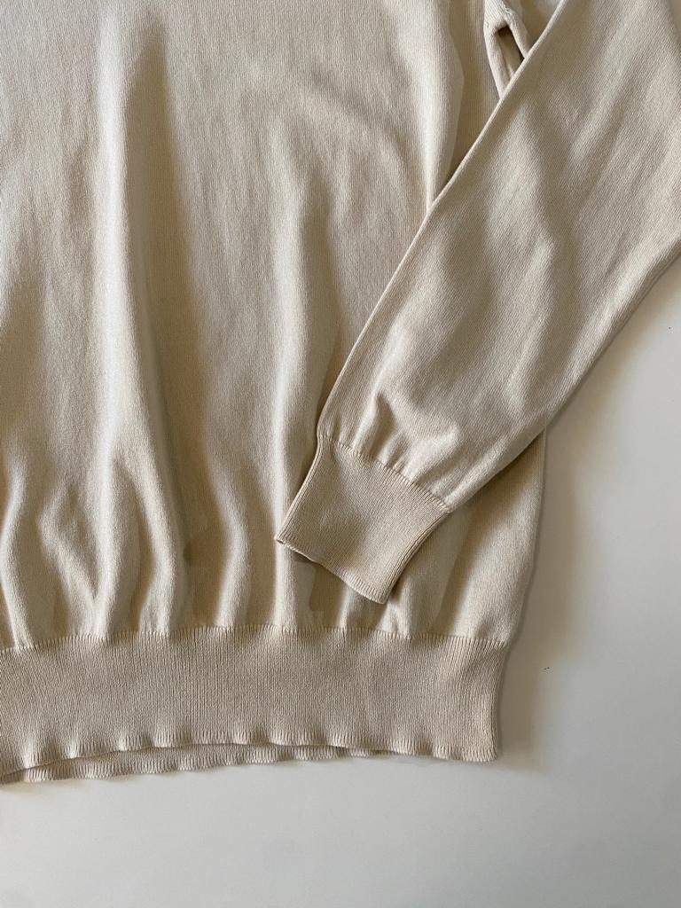 Cardigan beige, Talla L Slim, Hombre