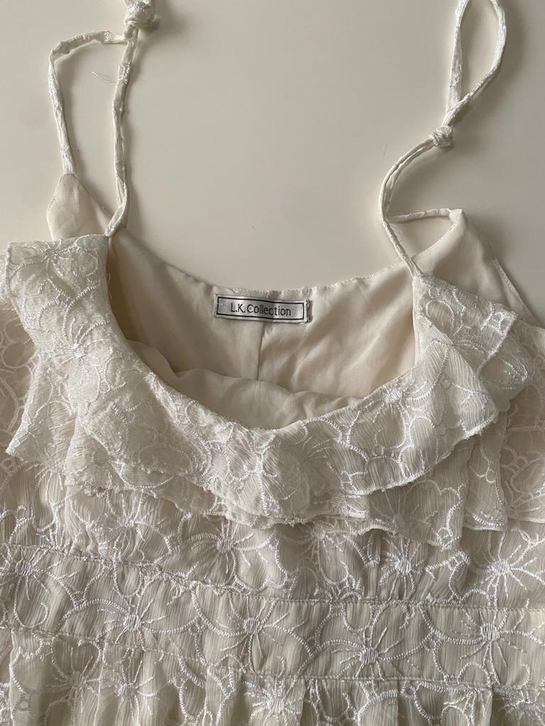 Vestido tirantes de encaje, Talla L, Mujer