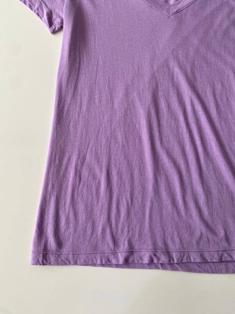Playera basica lila, Talla S, Mujer