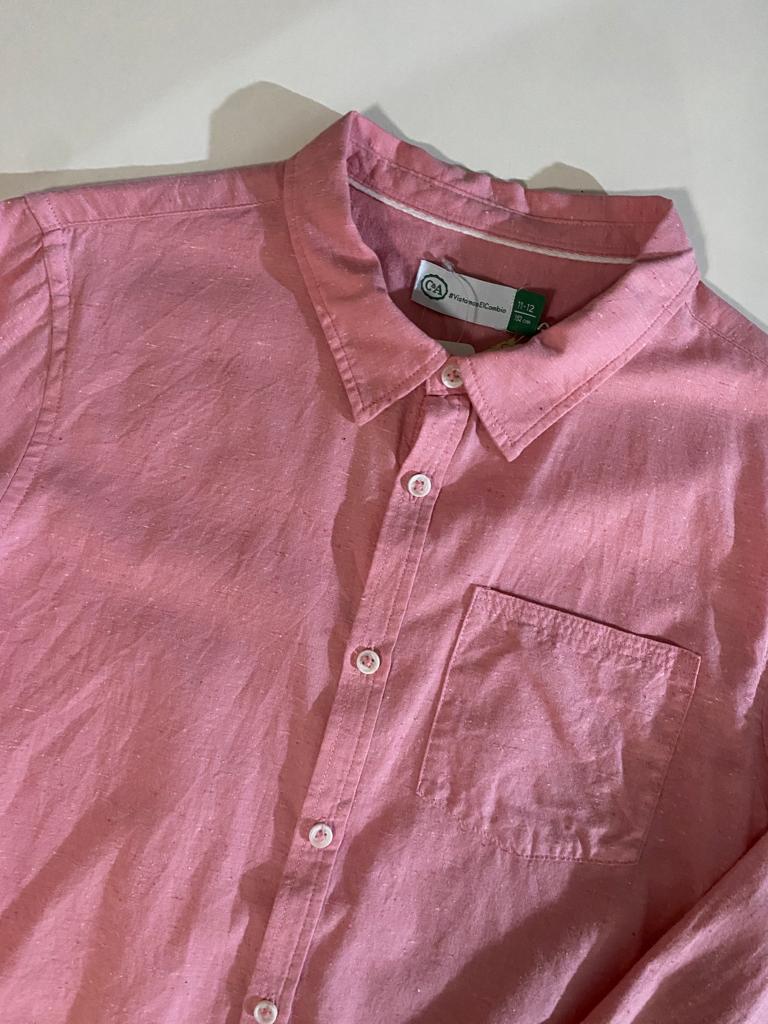 Camisa de verano salmón, Talla 11-12 años, Niño