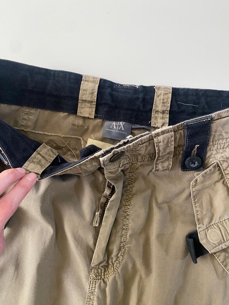 Pantalones tipo cargo cafe, Talla 30 Long, Hombre