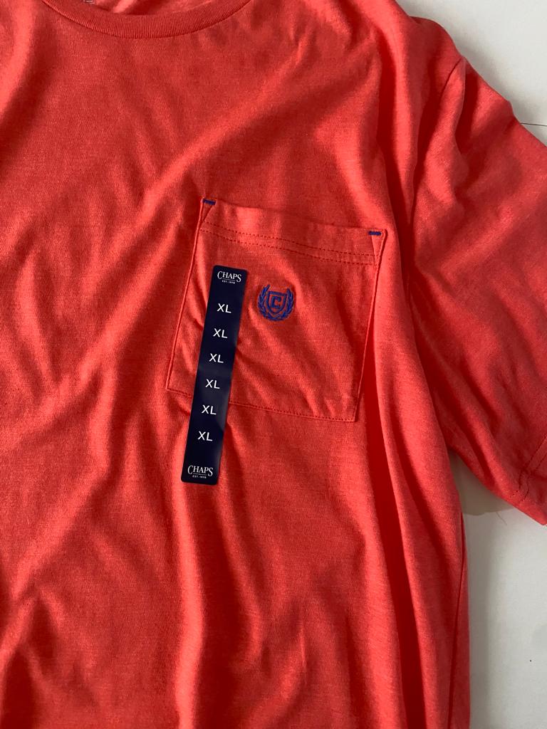 Playera lisa naranja, Talla XL, Hombre