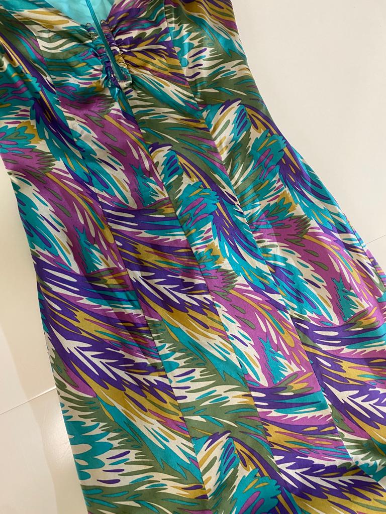 Vestido de fiesta multicolor, Talla 4, Mujer