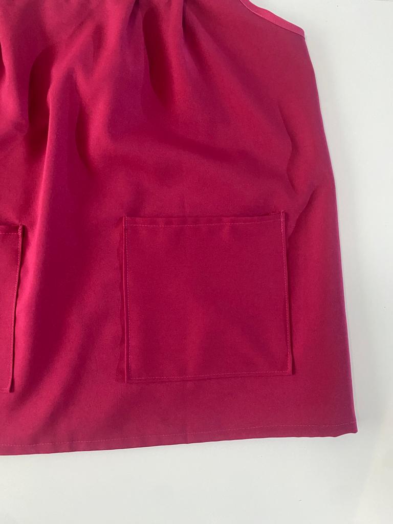 Mandil rosa, Unitalla, Mujer