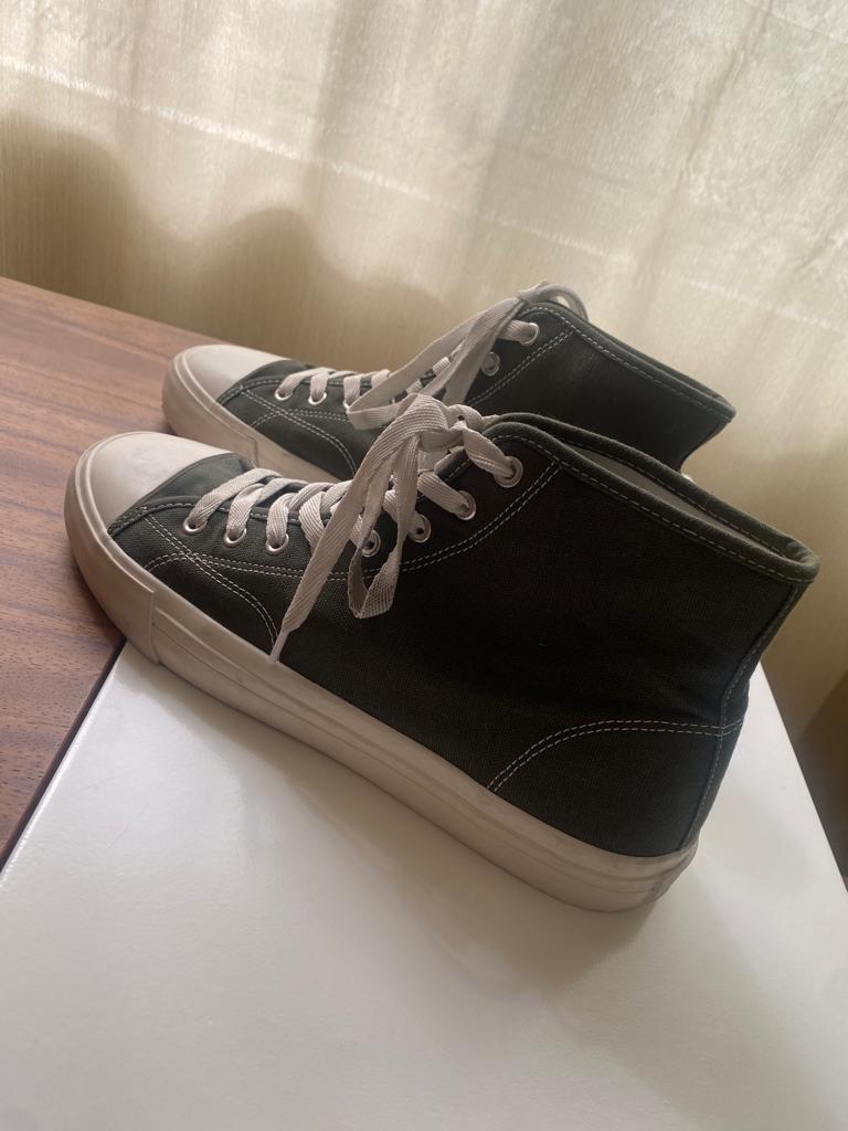 Tenis de botin verde olivo, Talla 43Eu, 10Usa, 28Mx, Hombre