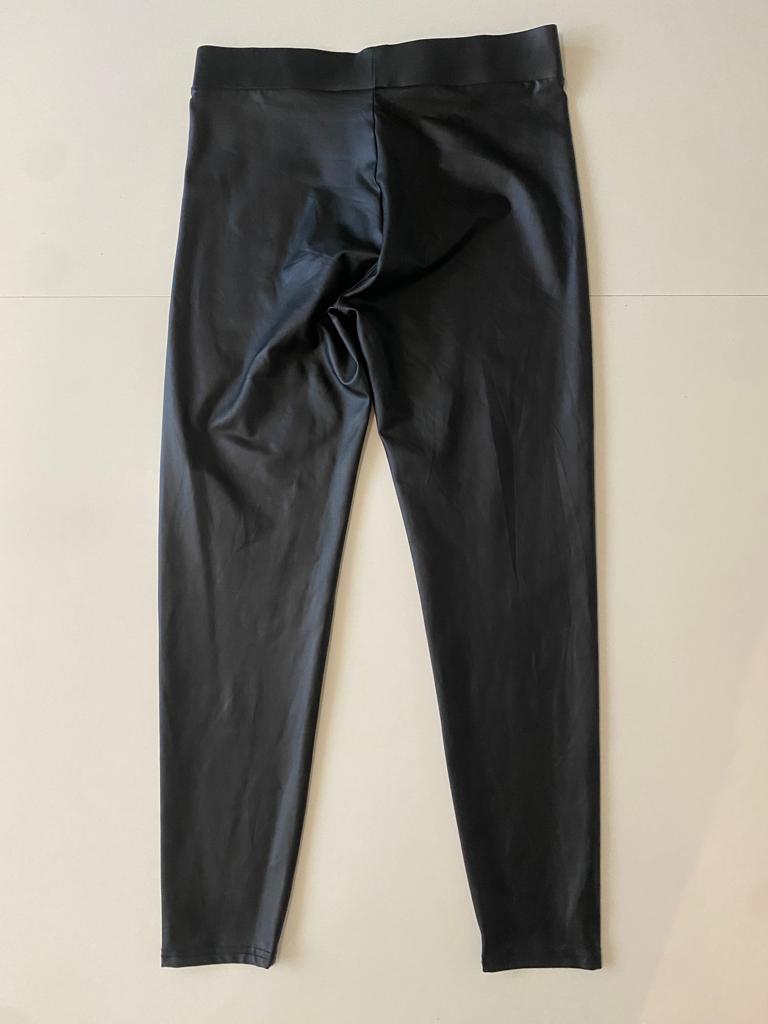 Leggins de vinipiel negros, Talla M, Mujer
