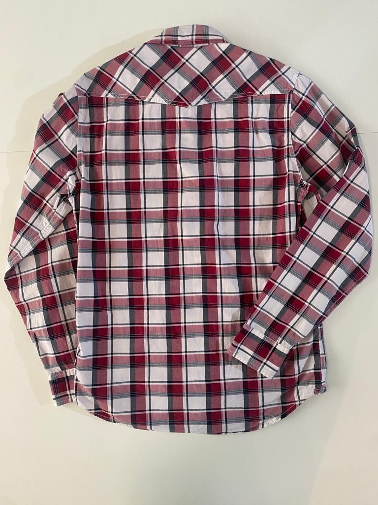 Camisa vaquera cuadros, Talla S, Hombre