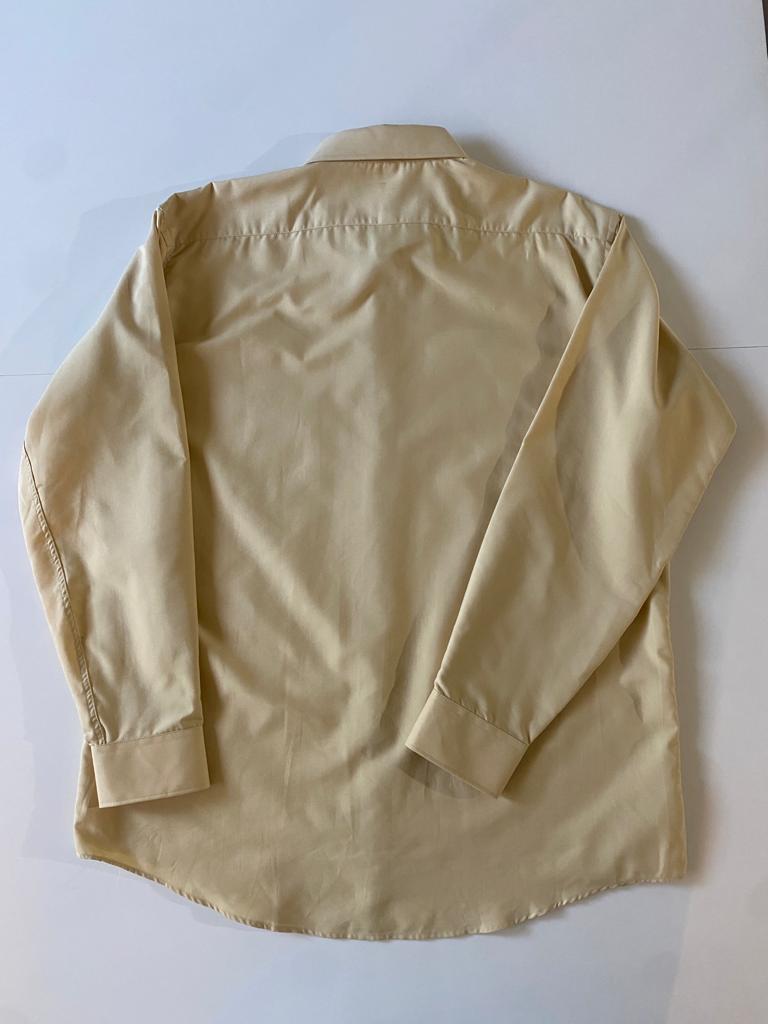 Camisa de vestir amarilla, Talla Cuello 17.5, Manga 34-35, XL, Hombre
