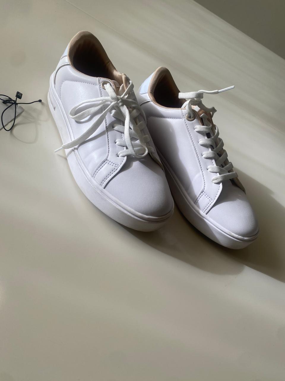 Tenis blancos, Talla 25Mx, Mujer