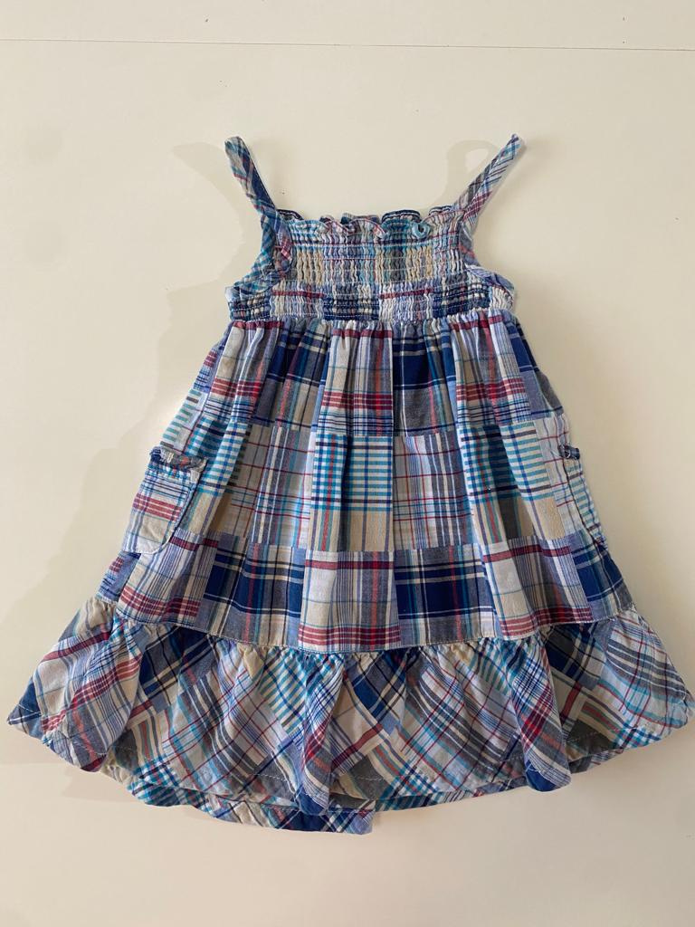 Vestido de cuadros, Talla 18 meses, Bebé