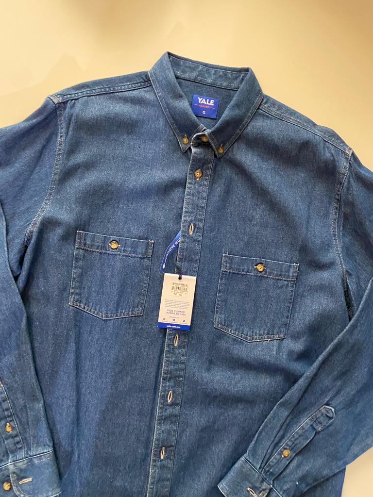 Camisa de mezclilla, Talla L, Hombre