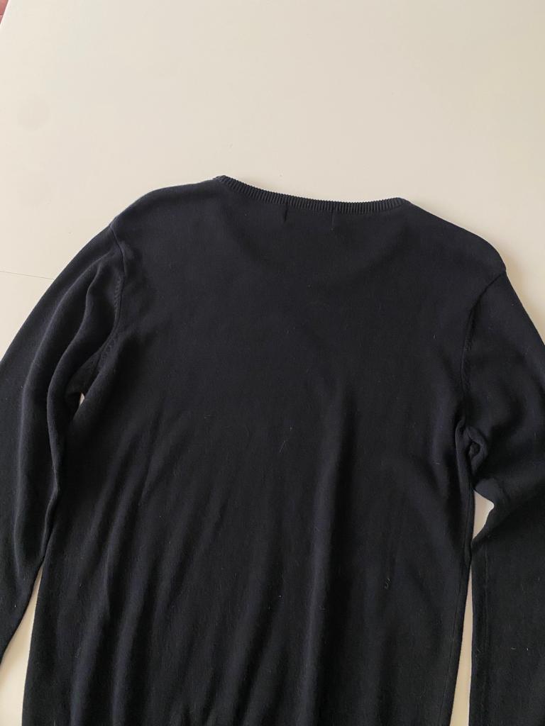 Cardigan negro 100% algodon, Talla M, Hombre