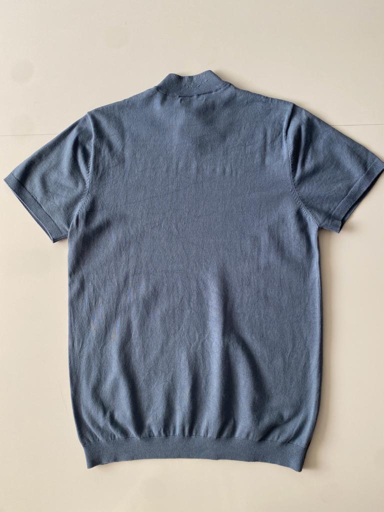 Tshirt de punto celeste, Talla M, Hombre