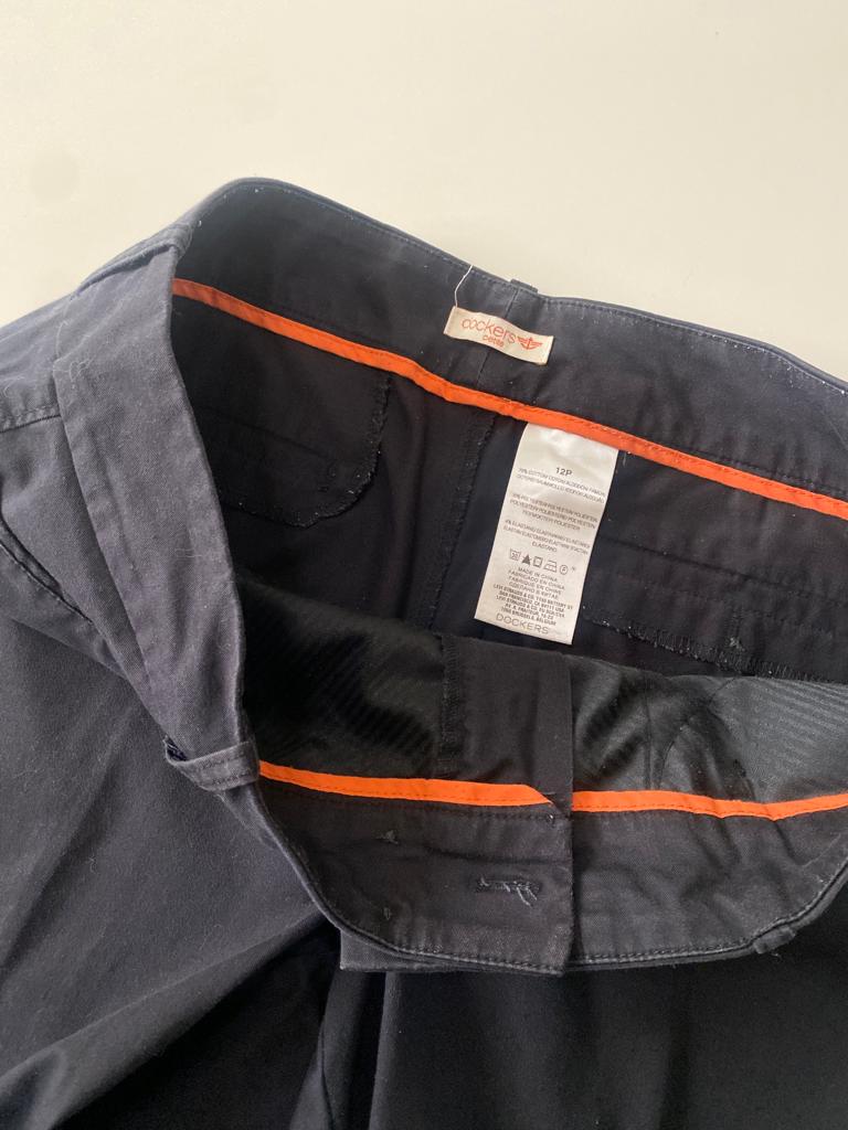 Pantalones capri negros, Talla 12 Petite, Mujer