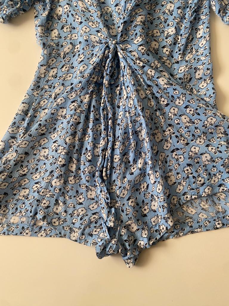 Jumper celeste estampado, Talla XS, Mujer