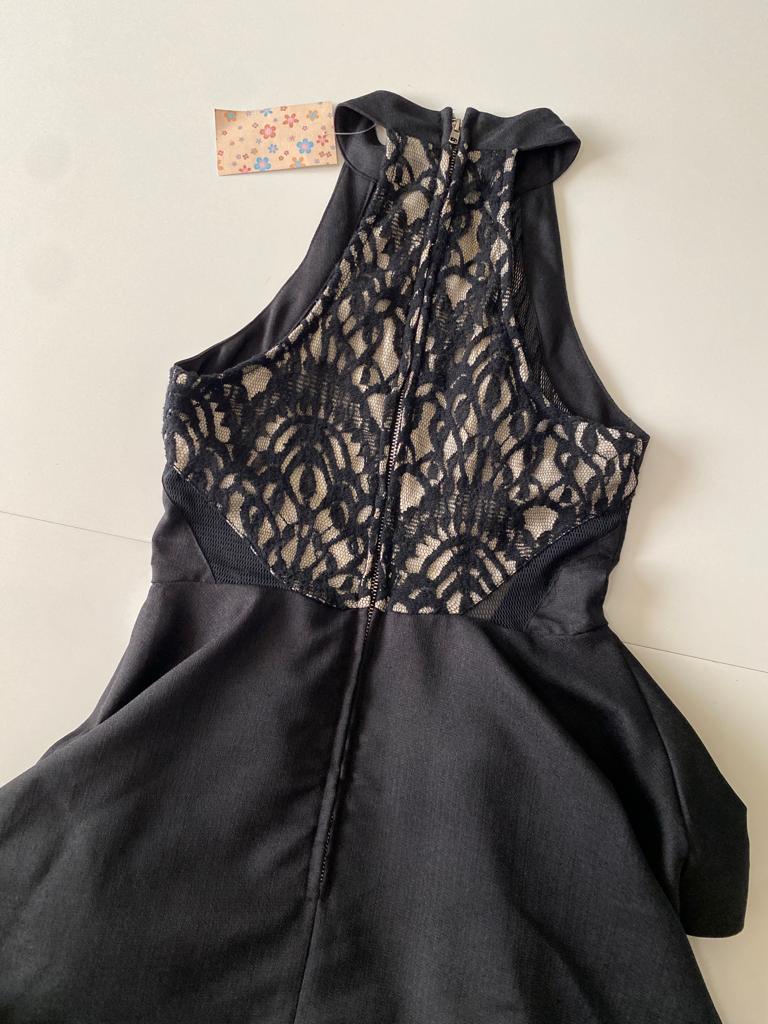 Vestido halter con encaje, Talla M, Mujer