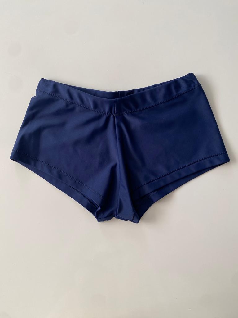 Hot pants azul marino de lycra, Talla XS, Mujer