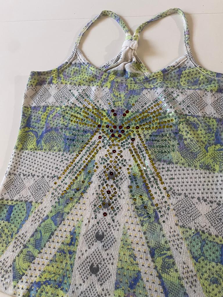 Blusa tejida milticolor, Talla M, Mujer