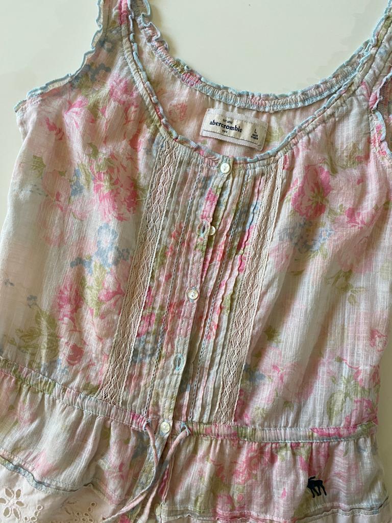 Blusa tirantes estampada, Talla 12-14, Niña
