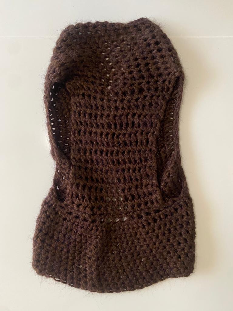 Chaleco tejido cafe, Talla S, Mujer