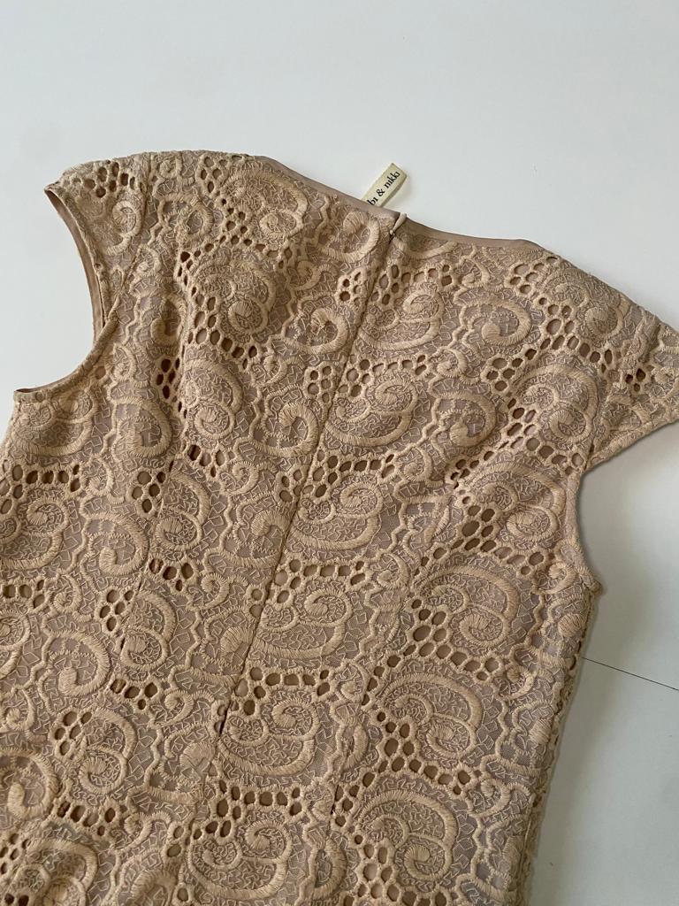 Vestido corto de encaje, Talla M, Mujer