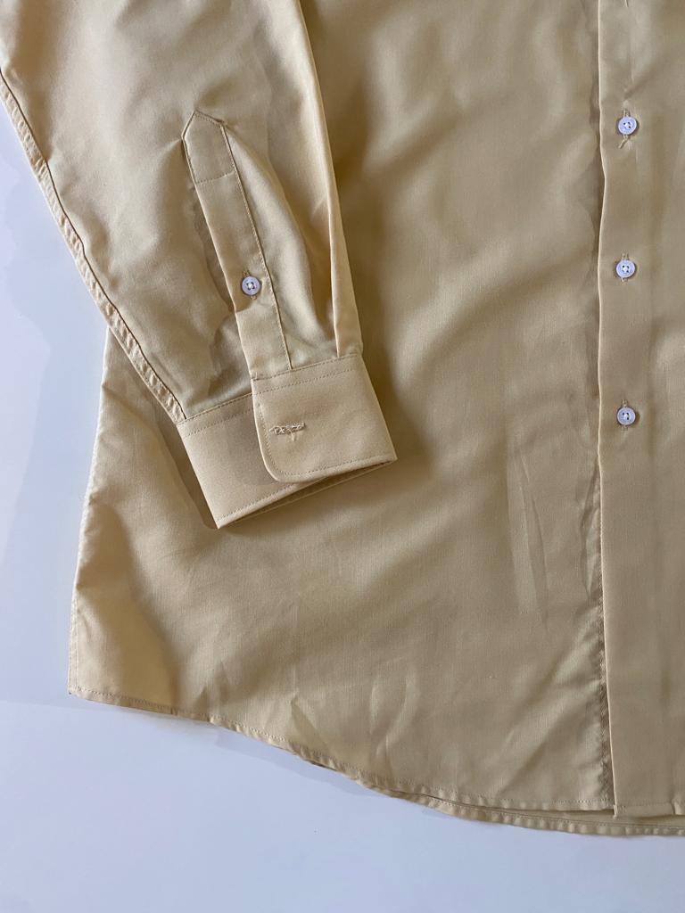 Camisa de vestir amarilla, Talla Cuello 17.5, Manga 34-35, XL, Hombre
