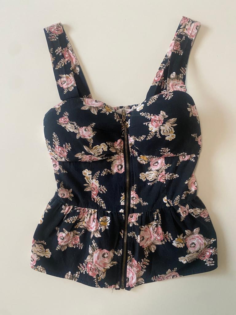 Bustier estampado, Talla S, Mujer