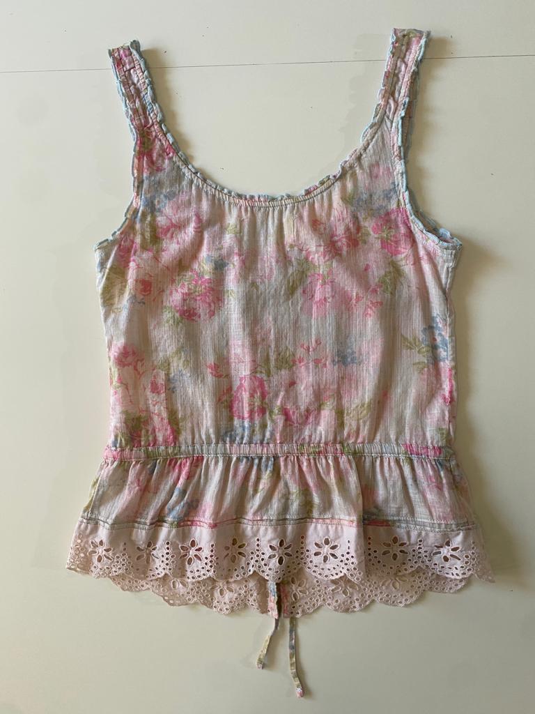 Blusa tirantes estampada, Talla 12-14, Niña